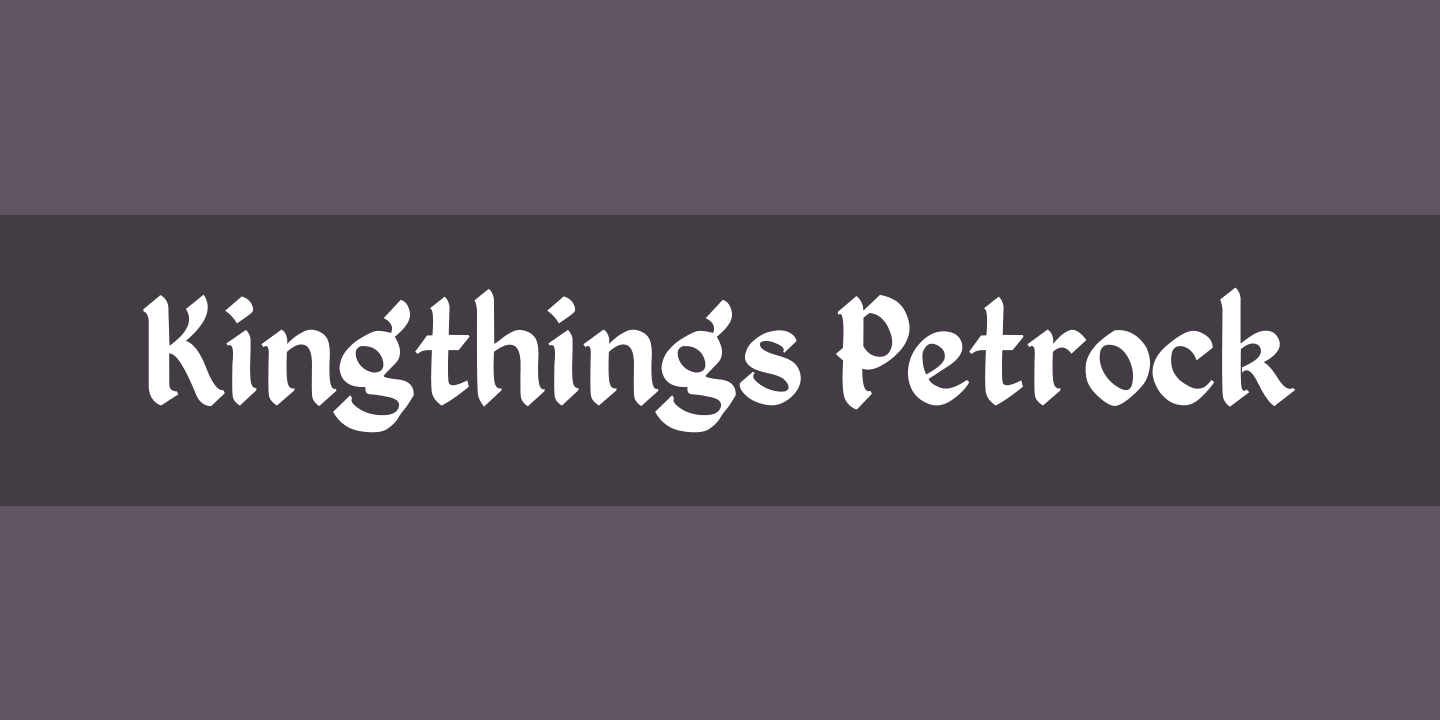 Пример шрифта Kingthings Petrock Light